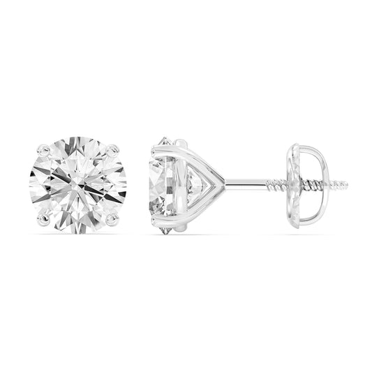 14k Lab Grown Round Diamond Studs IGI Certified F VS2 (2 ct. tw.)