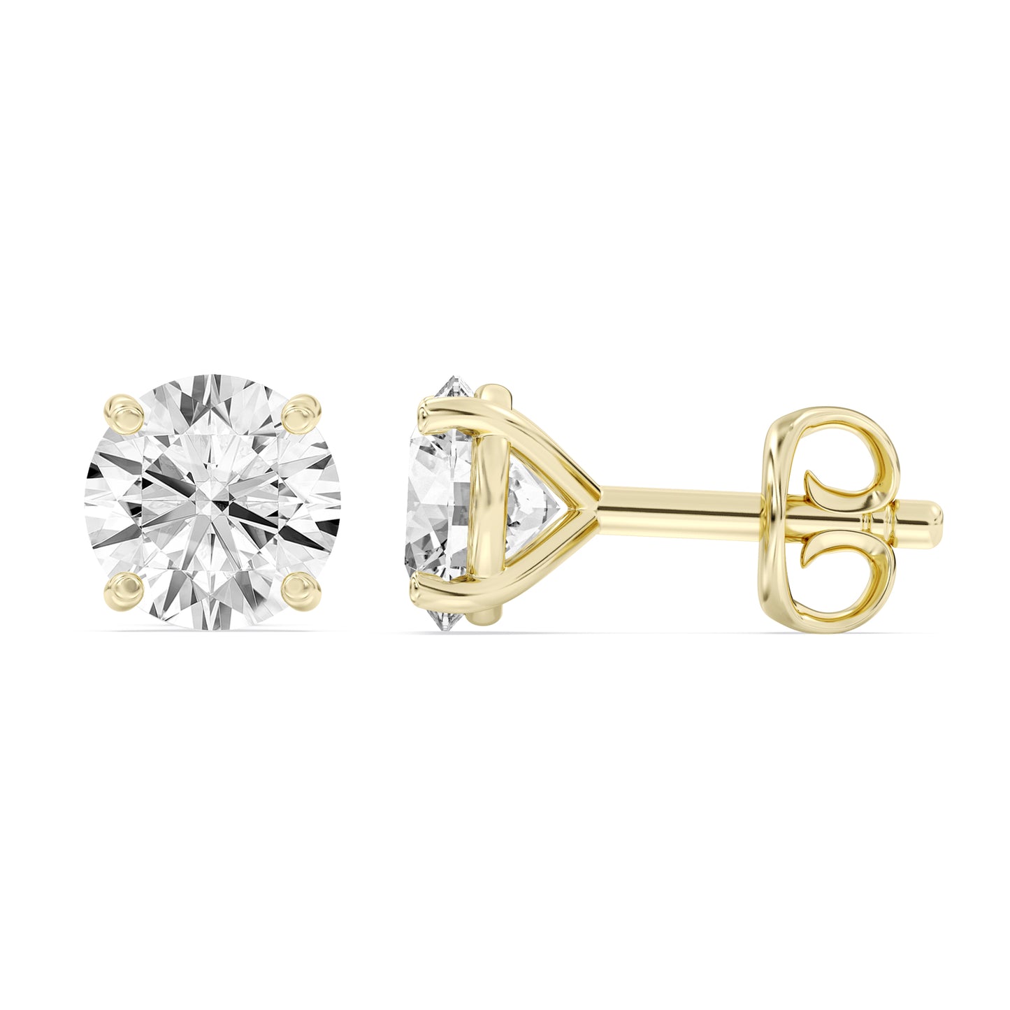 14k Lab Grown Round Diamond Studs IGI Certified F VS2 (5 ct. tw.)